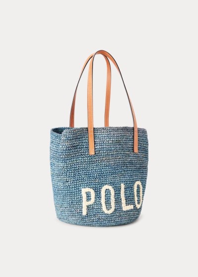 Women's Polo Ralph Lauren Raffia Medium Tote Bags | 301698GPJ